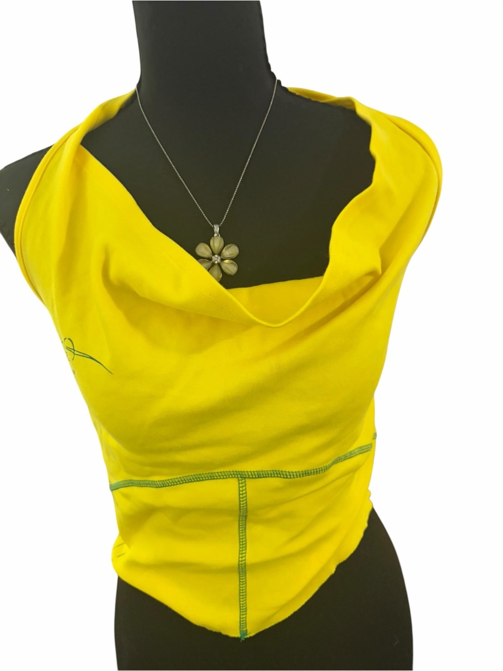 wild fable Yellow Sleeveless Cowl Neck Tank